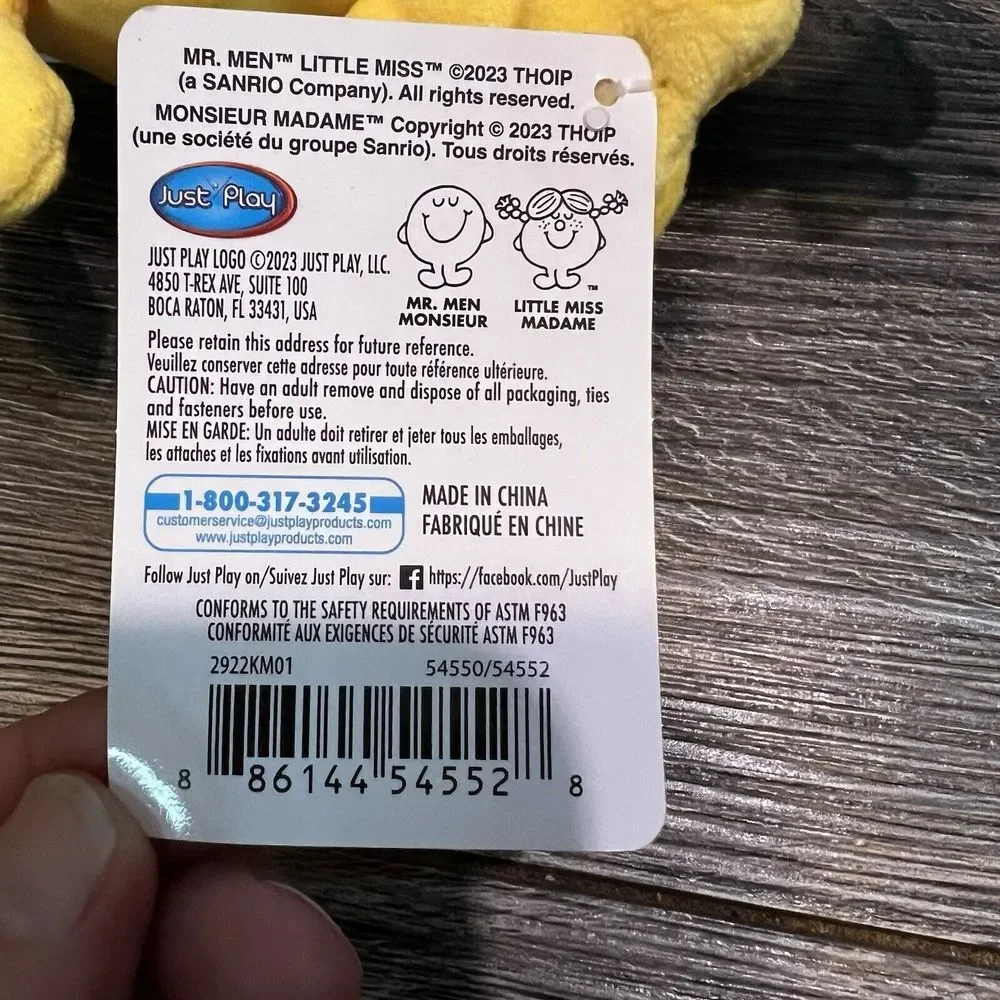Little Miss Memes Sunshine Yellow 6-inch Soft‎ Plush Toy 3+ Happy Face Gift